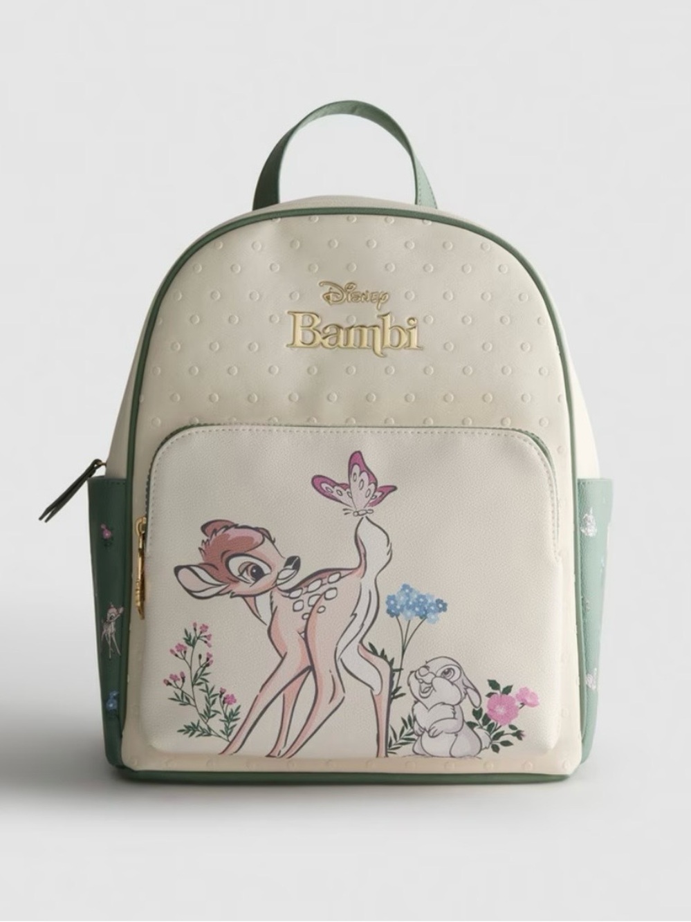 Disney Bambi Cream and Green Mini Backpack with Floral Print